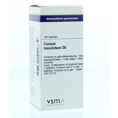 Afbeelding van Vsm Conium Maculatum D6, 200 tabletten