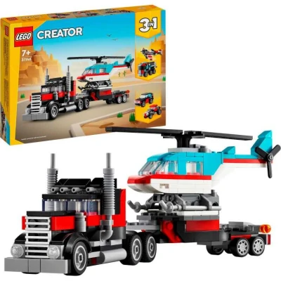 Afbeelding van LEGO Creator Truck met helikopter 31146
