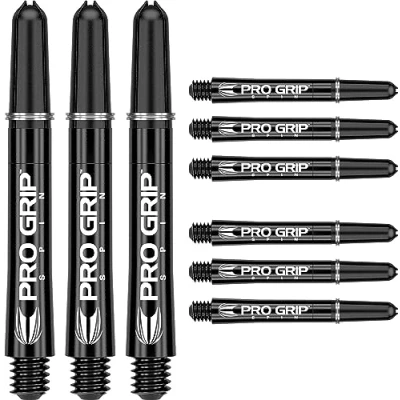 Afbeelding van Target Darts 3 x Sets van Zwart Pro Grip Spin Dart Stems Intermediair 9 Schacht in totaal