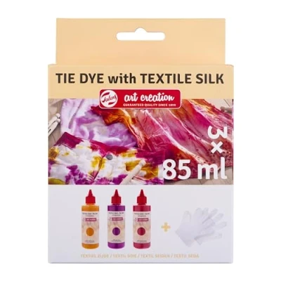 Afbeelding van Talens Art Creation Tie Dye Set 3x 85 Ml, Roze Textielverf