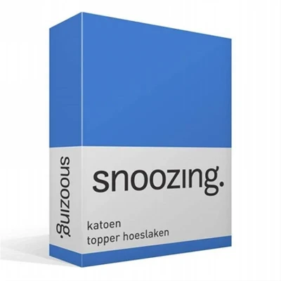 Afbeelding van Snoozing Katoen Topper Hoeslaken Tweepersoons 120x200 cm Meermin
