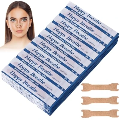 Afbeelding van BAIFULAI 100 stuks neuspleisters, snurken, extra sterke neusstrips voor beter ademen, verlichten een verstopte neus door verkoudheid, allergieën, anti snurk, neuspleisters
