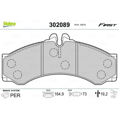 Afbeelding van Valeo Remblokset 302089