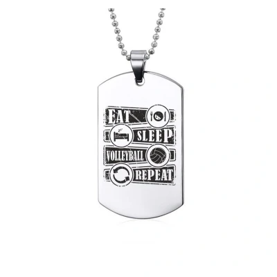 Afbeelding van Ketting RVS Eat Sleep Volleyball Repeat