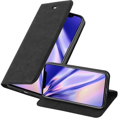 Afbeelding van Cadorabo Hoesje geschikt voor Apple iPhone XS MAX in ZWARTE NACHT Beschermhoes Case magnetische sluiting Cover