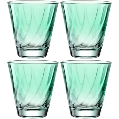 Afbeelding van Leonardo Drinkglas 215ml green TWIST set/4