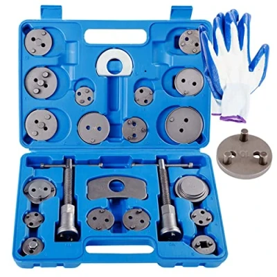 Afbeelding van Brake Caliper Rewind Tool Kit to Wind Back Front and Rear Disc Piston Compression Pad Replacement 24pcs Master Set with One Pair of Glove