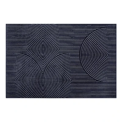 Afbeelding van douceur d&#039;intérieur, Rechthoekig tapijt (140 x 200 cm) Geode Antraciet, Viscose Reliëf