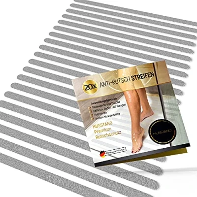 Afbeelding van husstand Anti slip strips voor badkuip en douche 100% transparant &amp; zelfklevend antislip sticker antislipmatten douchematten