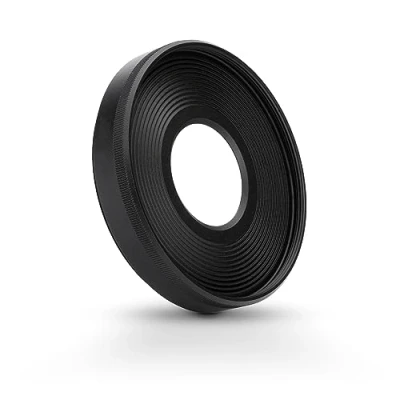 Afbeelding van JJC Metalen ronde zonnekap voor Canon RF 28 mm f/2.8 STM lens met schroefdraadontwerp kapdop vervangt EW 55 (55 mm)