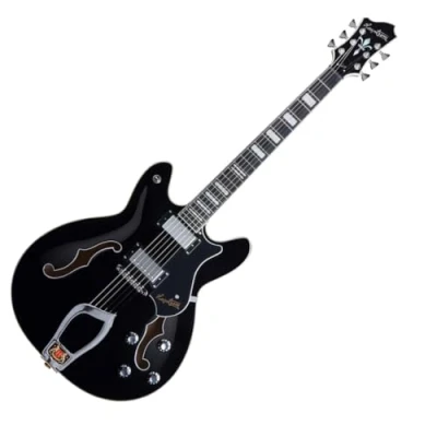 Afbeelding van Elektrische gitaar Hagstrom Viking Black Gloss