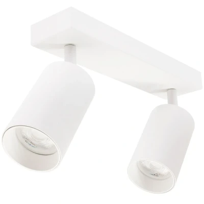 Afbeelding van Plafondspot Rond, 2 Lichts, Kantelbaar, GU10 Fitting, Wit