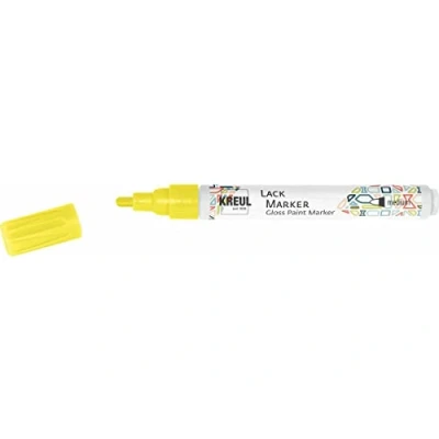 Afbeelding van KREUL 47035 Lakkrijt Medium Neon Geel, met ronde punt, lijndikte 2 4 mm, voor het ontwerpen, labelen en decoreren van kleine, originele geschenken, kaarten, enz.