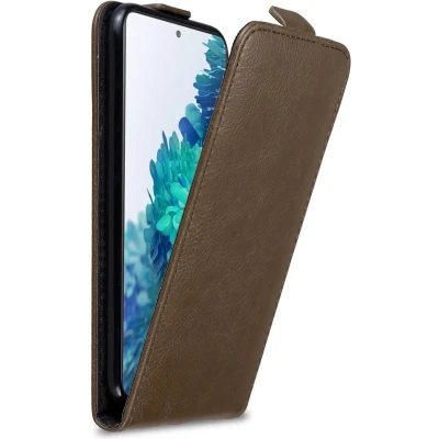 Afbeelding van Cadorabo Hoesje geschikt voor Samsung Galaxy S20 FE in KOFFIE BRUIN Beschermhoes flip design Case Cover met magnetische sluiting