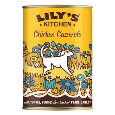 Afbeelding van Lily&#039;s Kitchen Volwassen Casserole Nat hondenvoer met kip en kalkoen (6 x 400 g)