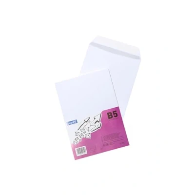Afbeelding van Bantex enveloppen DIN B5 (25 x 17,6 cm) / met plakstrips, 25 stuks in folieverpakking (wit)
