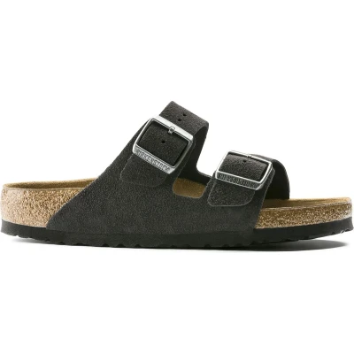 Afbeelding van Birkenstock Arizona Slippers Velvet Gray Narrow fit