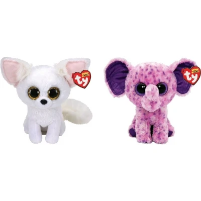 Afbeelding van Ty Knuffel Beanie Boo&quot;;s Phoenix Fox &amp; Eva Elephant