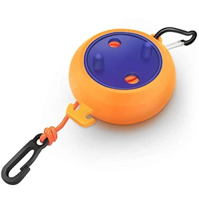 Afbeelding van Intrekbare reiskledinglijn 8 m draagbaar wastouw camping waslijn anti wikkellijn kledingluchter hanger verstelbare drooglijnen, voor reizen vakantie buiten binnen (oranje)