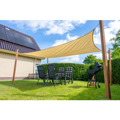Afbeelding van Schaduwdoek Waterdicht Rechthoek 3x5m 160gr/m2 Beige Per Stuk