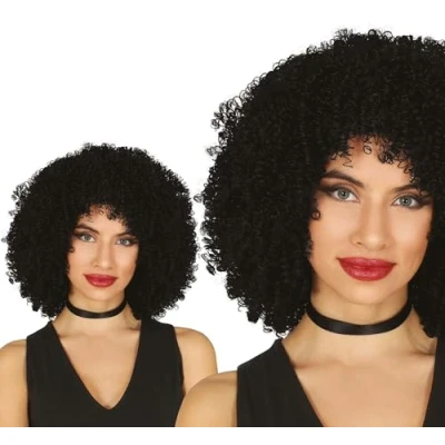 Afbeelding van Fiestas Guirca Pruik Afro Synthetisch Zwart One size