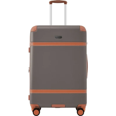 Afbeelding van Merax Harde Koffer 24&quot; Trolleykoffer Reiskoffer 4 Wielen ABS Materiaal TSA Slot Bruin