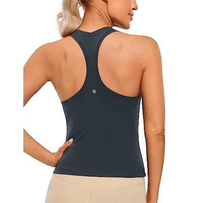 Afbeelding van CRZ Yoga Butterluxe Racerback Workout Tank Tops voor Vrouwen Mouwloze Gym Atletische Shirts Camisole echte marine XL