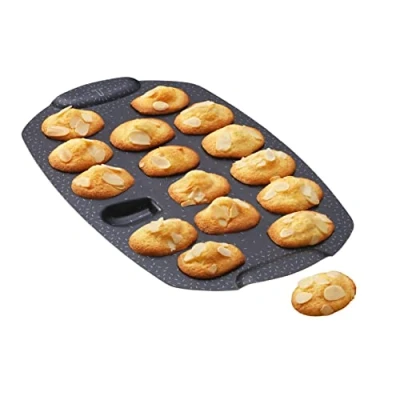 Afbeelding van Tefal PerfectBake mini J5734802 Bakvorm voor 16 madeleines, anti aanbaklaag, gerecycled en recyclebaar aluminium, goed verguld, gemaakt in Frankrijk, Frankrijk