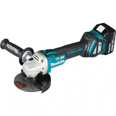 Afbeelding van Makita DGA513RTJ 18V Li ion accu haakse slijper set (2x5.0Ah accu) in Mbox 125mm koolborstelloos