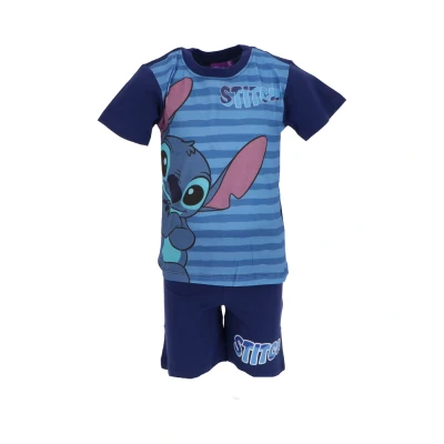 Afbeelding van Lilo &amp; Stitch Shortama Donkerblauw Maat 6 Jaar