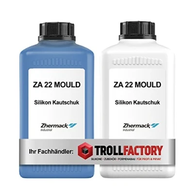Afbeelding van Zhermack silicone rubber ZA 22 MOULD Shore hardheid blauw zacht double 1:1 vloeibaar 2 kg