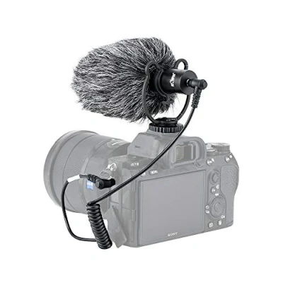 Afbeelding van Universele Shotgun Videocamera Microfoon met Shock Mount voor iPhone, Android Smartphones, Canon, Nikon, Sony DSLR Camera&#039;s Camcorders Youtube Vlogging Facebook Livestream Opname Condensator Mic