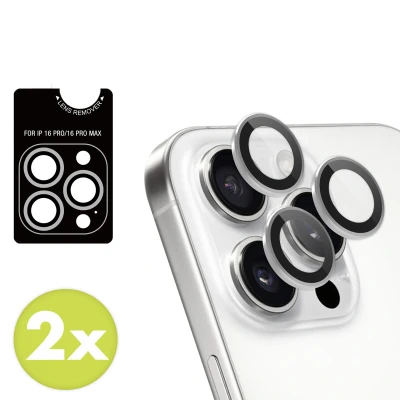 Afbeelding van 2 Pack Screenprotectors Apple iPhone 16 Pro: imoshion Camera lens protector Glas