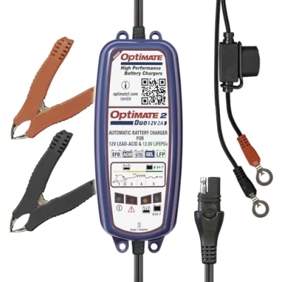 Afbeelding van TecMate OptiMate 2 DUO, TM550, BRONZEN serie: 5 staps 12V / 12,8V 2A verzegelde lader &amp; onderhouder