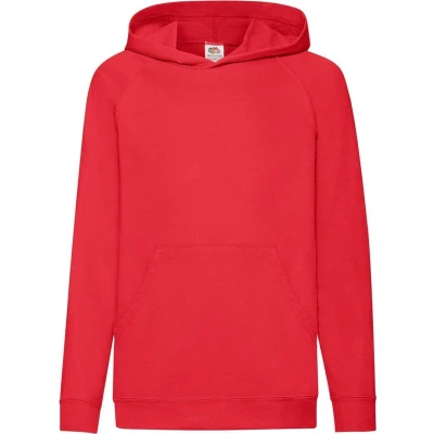 Afbeelding van Fruit Of The Loom Kinderen Unisex Lichtgewicht Sweatshirt Met Capuchon / Hoodie (Rood)