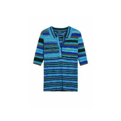 Afbeelding van Desigual Tshirt print, Dames, Maat: Medium, Blue