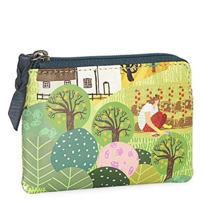 Afbeelding van JASLEN Portemonnee en Coin Purse: Stijlvolle Mini Met Rits Wallet. RFID bescherming, Rood