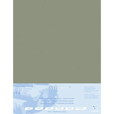 Afbeelding van Clairefontaine 496011C verpakking (met 5 tekenvellen pastelmat op karton gelamineerd 1800 µm, 50 x 70 cm, ideaal voor droogtechnieken en pastel) bruin
