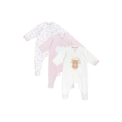 Afbeelding van Chicco 3 PACK Kruippakje voor kinderen, Maat: 74, Pink