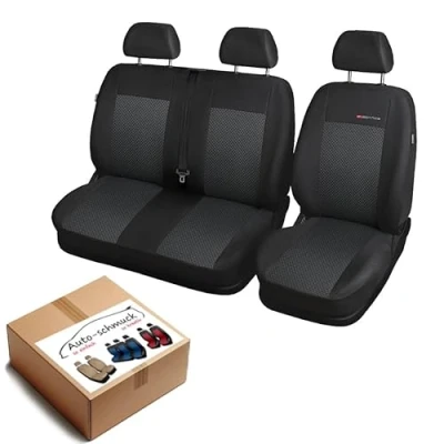 Afbeelding van T5 stoelhoezen op maat autohoezen perfecte pasvorm velours + gebreide bekleding ® auto sieraden (T5 2 1 P 3)
