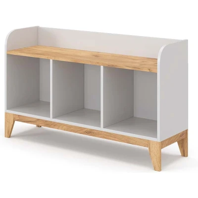 Afbeelding van Vitalispa Kinderboekenkast &quot;Malia&quot;, Wit/Eiken, 107.2 x 63.8 cm