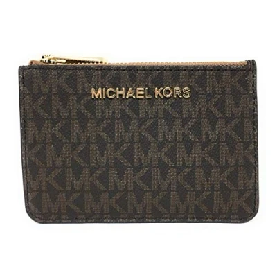 Afbeelding van Michael Kors Jet Set Travel Small Top Zip Coin Pouch met ID houder PVC gecoate keperstof, multi, One Size, Retro