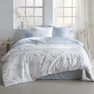 Afbeelding van Dekbedovertrek De Witte Lietaer Ave Arctic Ice Satijn 140 x 200 / 220 cm 1 Persoons