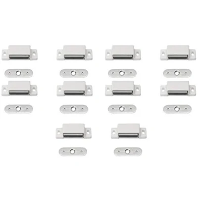 Afbeelding van Metafranc magneetsnapper vaste tegenplaat eenvoudige montage geschikt voor meubeldeuren &amp; kleppen / deursluiting magneet meubelsnapper 6 kg (10 Stuk) wit