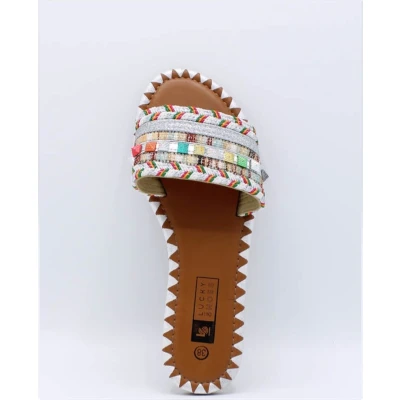 Afbeelding van Slipper Puglia Zilver Multicolor Maat 37