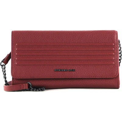 Afbeelding van MANDARINA DUCK Leren Schoudertas Avondtas I Con Wallet Bag Rumba Red Donkerrood