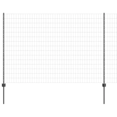 Afbeelding van vidaXL Euro Schutting met 10 U Palen Grijs 1,6x10 m Staal
