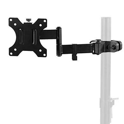 Afbeelding van VIVO Stalen universele Full Motion Pole MOUNT Monitorarm met verwijderbare 75mm en 100mm VESA plaat, past op 17 tot 32 inch schermen, zwart, POLE01A