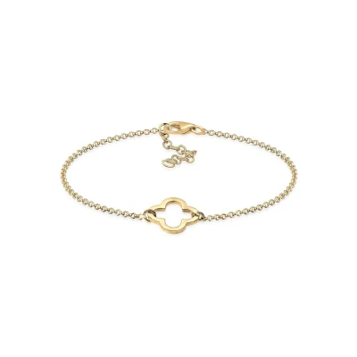 Afbeelding van Elli Clover LEAF Armband goldcoloured, Dames, Maat: 20, Gold coloured