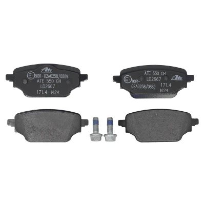 Afbeelding van Remblokkenset, schijfrem ATE 13.0470 2667.2, voor o.a. RENAULT,